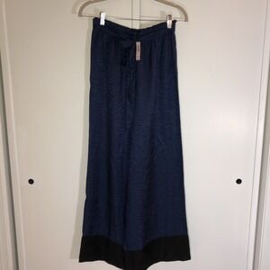 NWT Victoria's Secret Wide Leg Pajama Lounge Pants Blue Zebra Small